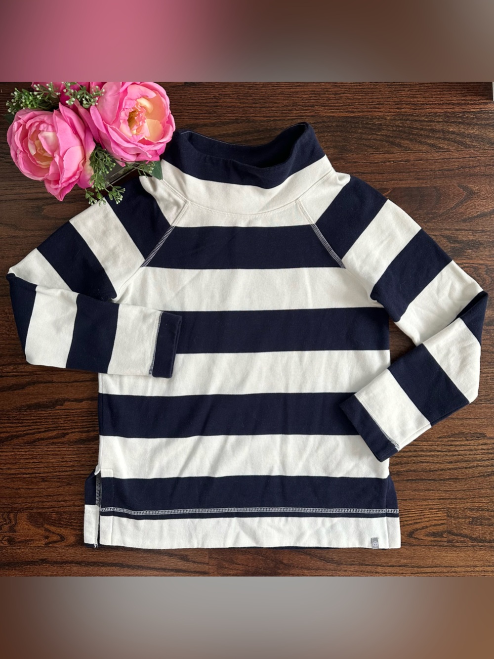 NWOT T by Talbots nautical striped pullover, XS